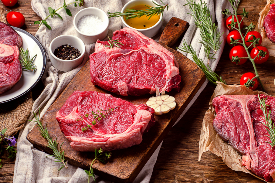 Picture showing red meat, which has alpha-gal in it.